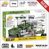Willy's MB & Trailer - COBI 2297 - 200 bricks Other Military Cobi