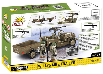 Willys MB & trailer - COBI 3132 - 200 bricks Other Military Cobi