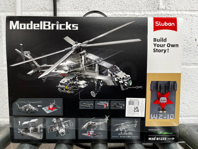WZ-10S brick model helicopter - Sluban M38-B1233 - 914 bricks Planes SLUBAN