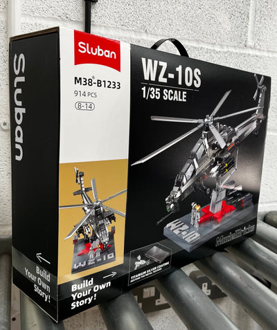 WZ-10S brick model helicopter - Sluban M38-B1233 - 914 bricks Planes SLUBAN
