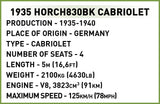 1935 Horch 830 Cabriolet - COBI 2262 - 243 Bricks - BRICKTANKS