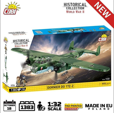 Dornier D0-17Z-2 brick plane model- COBI 5754- 1360 brick aircraft Planes Cobi
