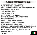 Eurofighter Typhoon (Italy) brick plane model - COBI 5849 - 640 bricks Planes Cobi