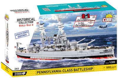 Executive Edition - 2 in 1 Pennsylvania-Class Battleship - COBI 4842 - 2100 Bricks - BRICKTANKS