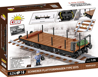 German Railway Schwerer Platformwagen TYP SSY - COBI 6284 - 420 brick train wagon Toys & Games Cobi