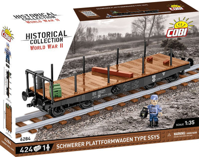 German Railway Schwerer Platformwagen TYP SSY - COBI 6284 - 420 brick train wagon Toys & Games Cobi