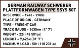German Railway Schwerer Platformwagen TYP SSY - COBI 6284 - 420 brick train wagon Toys & Games Cobi