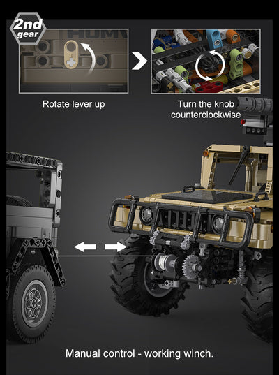 Humvee Off Road Vehicle RC - CADA C61036W - 3935 Bricks - BRICKTANKS
