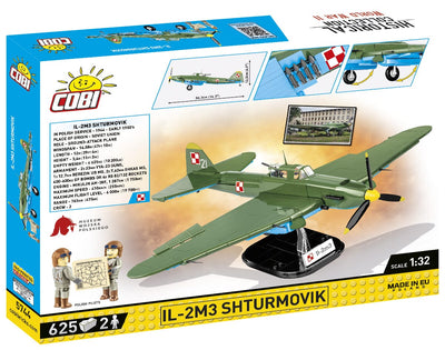 Ilyushin II 02 Sturmovik MWP 623 brick plane model - COBI 5744- 636 bricks Planes Cobi