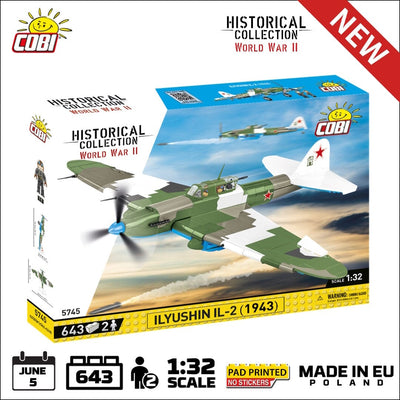 Ilyushin II 02 Sturmovik MWP 636 plane brick model - COBI 5745- 643 bricks Planes Cobi