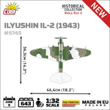 Ilyushin II 02 Sturmovik MWP 636 plane brick model - COBI 5745- 643 bricks Planes Cobi