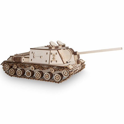 ISU 152 Self-propelled Gun Mechanical Wooden Model Kit - Eco Wood Art - BRICKTANKS