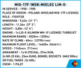 LIM 5 MIG-17F East German Cold War Fighter - COBI 5825 - 575 Bricks - BRICKTANKS