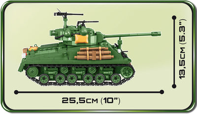 M4A3E8 Sherman (Easy Eight)- COBI 2533 - 745 brick medium tank - BRICKTANKS
