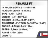 Renault FT 302 KL. - COBI 2992 - 304 Bricks - BRICKTANKS