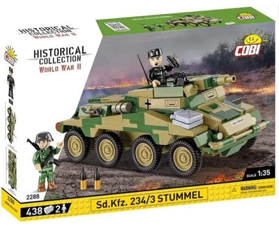 Sd. Kfz 234/3 Stummel brick armoured car model - COBI 2288 - 439 bricks Tank Cobi