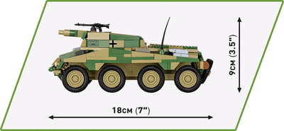 Sd. Kfz 234/3 Stummel brick armoured car model - COBI 2288 - 439 bricks Tank Cobi