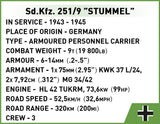 SD.KFZ.251/9 Stummel Half Track - COBI 2283 - 454 Bricks Other Military Cobi