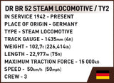 Steam Locomotive DRB Class 52/TY-2 - COBI 6283 - 1630 brick train Toys & Games Cobi