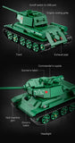 T34 Tank RC - CADA C61072W - 722 Bricks - BRICKTANKS