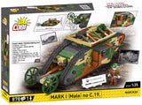Tank Mark I (Male) no. c19 brick model - COBI 2993 - WWI 884 bricks COBI