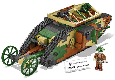 Tank Mark I (Male) no. c19 brick model - COBI 2993 - WWI 884 bricks COBI