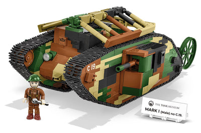 Tank Mark I (Male) no. c19 brick model - COBI 2993 - WWI 884 bricks COBI