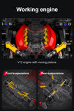 V12 Hyper Car RC - CADA C61053W - 4449 Bricks - BRICKTANKS