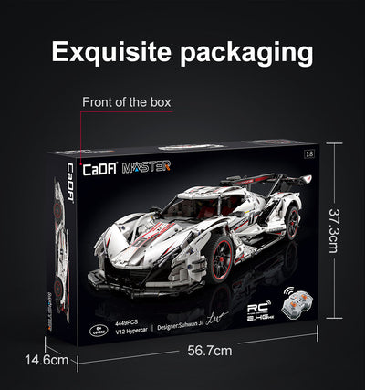 V12 Hyper Car RC - CADA C61053W - 4449 Bricks - BRICKTANKS