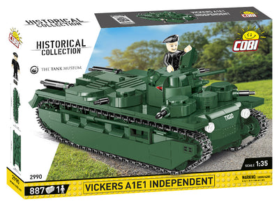 Vickers A1E1 Independent WW1 tank - COBI 2990 - 886 Bricks - BRICKTANKS