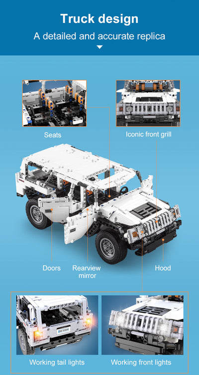 Warrior H2 RC Truck - CADA C51044W - 575 Bricks - BRICKTANKS