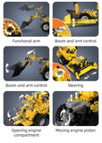 Wheel Loader & Wheel Bulldozer - CaDA C65004W - 693 Bricks - BRICKTANKS