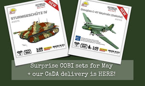 Surprise COBI releases for May + CaDA delivery is HERE!