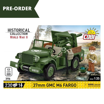 37mm GMC M6 Fargo brick model - COBI 3116 - 230 bricks Other Military Cobi 