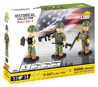 6 June 1944 D-Day US Troops figures - COBI 2058 - 33 bricks Other Military Cobi 