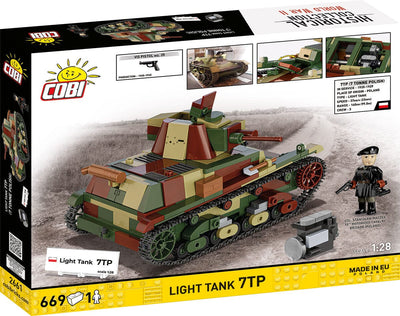 7TP Light Tank brick model - COBI 2661 - 669 bricks Tank Cobi 