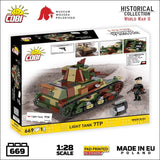 7TP Light Tank brick model - COBI 2661 - 669 bricks Tank Cobi 