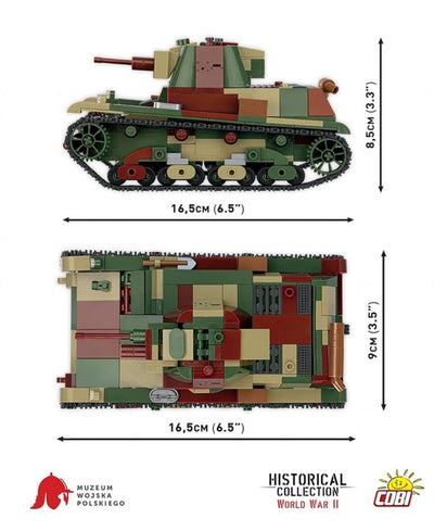 7TP Light Tank - COBI 2456 - 370 bricks Tank Cobi 