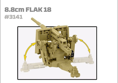 8.8cm Flak gun 18 brick model - COBI 3141 - 232 bricks Weapons Cobi 