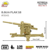 8.8cm Flak gun 18 brick model - COBI 3141 - 232 bricks Weapons Cobi 