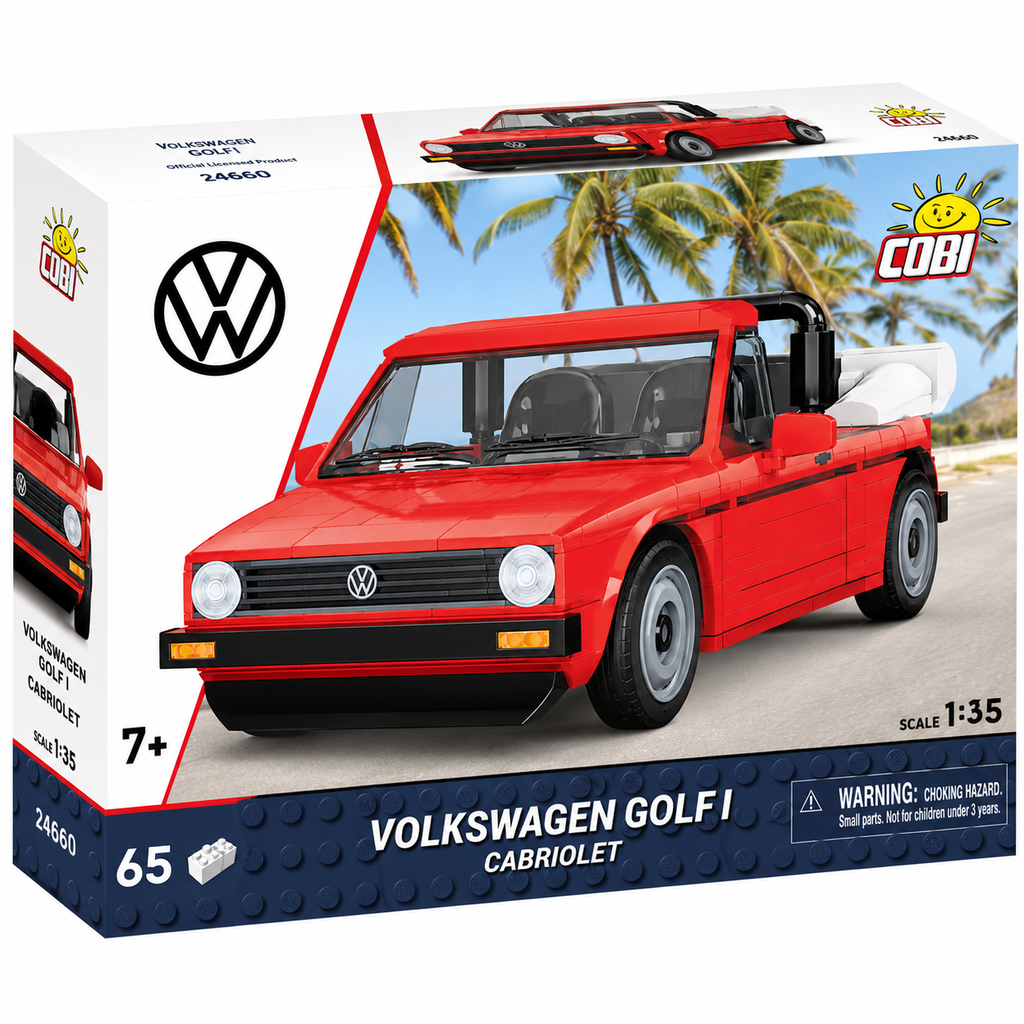 ❤️Volkswagen Cabriolet ミニカー1/18箱入❤️1962 Volkswagen Golf I Cabriolet (red) car brick model - COBI 24660