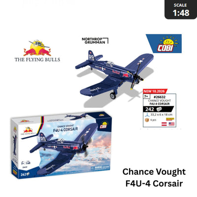 Vought F4U-4 Corsair Flying Bulls brick plane model - COBI 26632 - 242 bricks