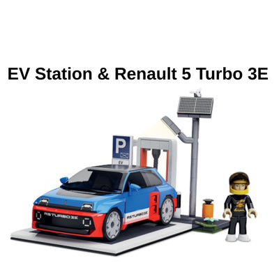 EV Station & Renault 5 Turbo 3E car brick model - COBI 24682 - 238 bricks