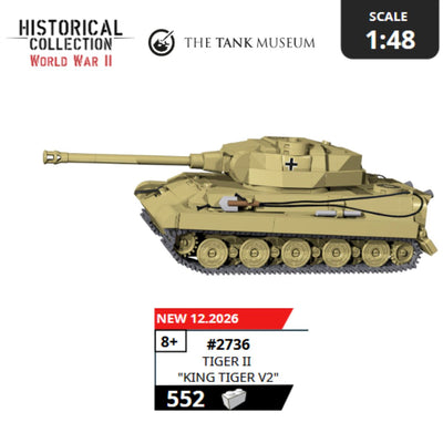 TIGER II "King Tiger V2" brick tank model - COBI-2736 - 552 bricks