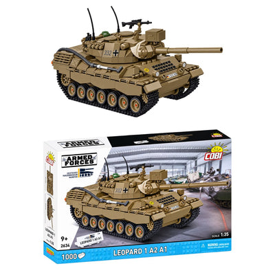 Leopard I A2 A1 brick tank model 1:35 scale - COBI 2634 - 1000 bricks