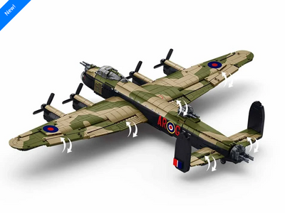 Avro Lancaster Mk I brick plane model - Sluban M38-B1609- 1382 bricks