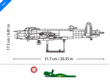 Avro Lancaster Mk I brick plane model - Sluban M38-B1609- 1382 bricks