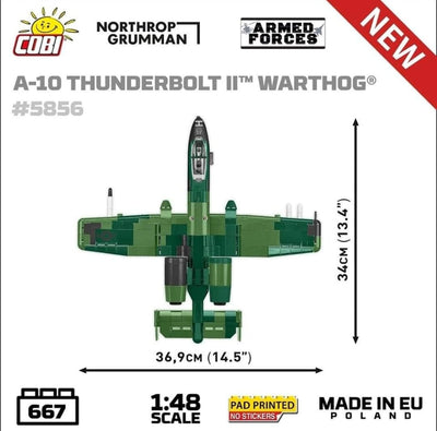 A10 Thunderbolt II Warthog brick plane model - COBI 5856 - 650 bricks Planes Cobi 