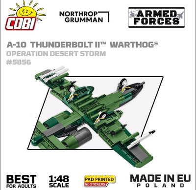 A10 Thunderbolt II Warthog brick plane model - COBI 5856 - 650 bricks Planes Cobi 