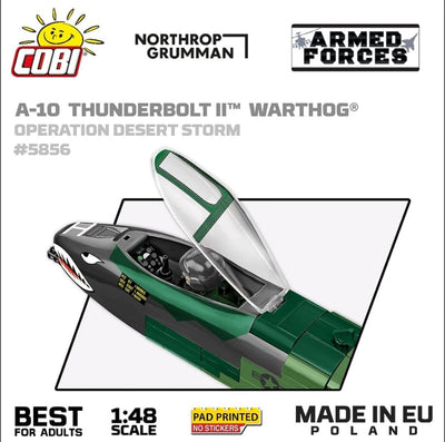 A10 Thunderbolt II Warthog brick plane model - COBI 5856 - 650 bricks Planes Cobi 